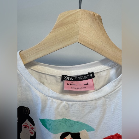 Zara Woman in Art Miranda Makaroff Print T-Shirt - Picture 5 of 5